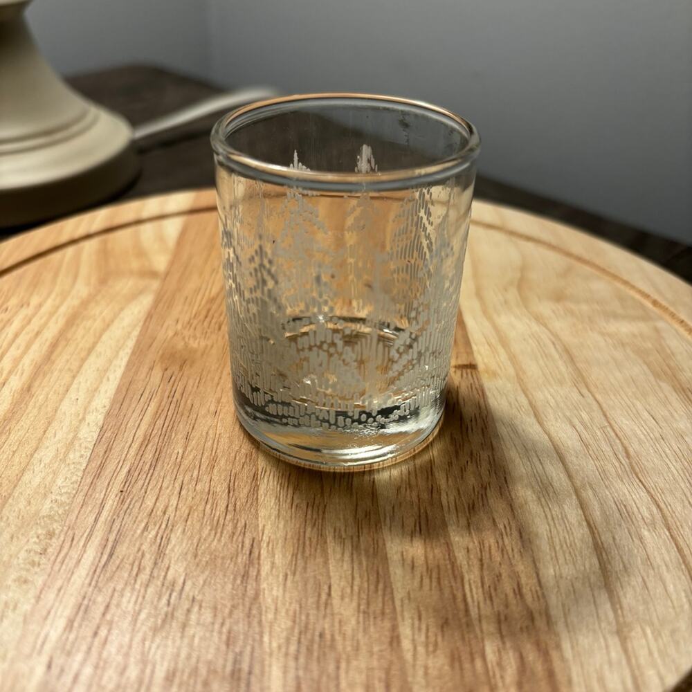 Libbey Frosted Pines Double Old Fashioned Small Shot Glass